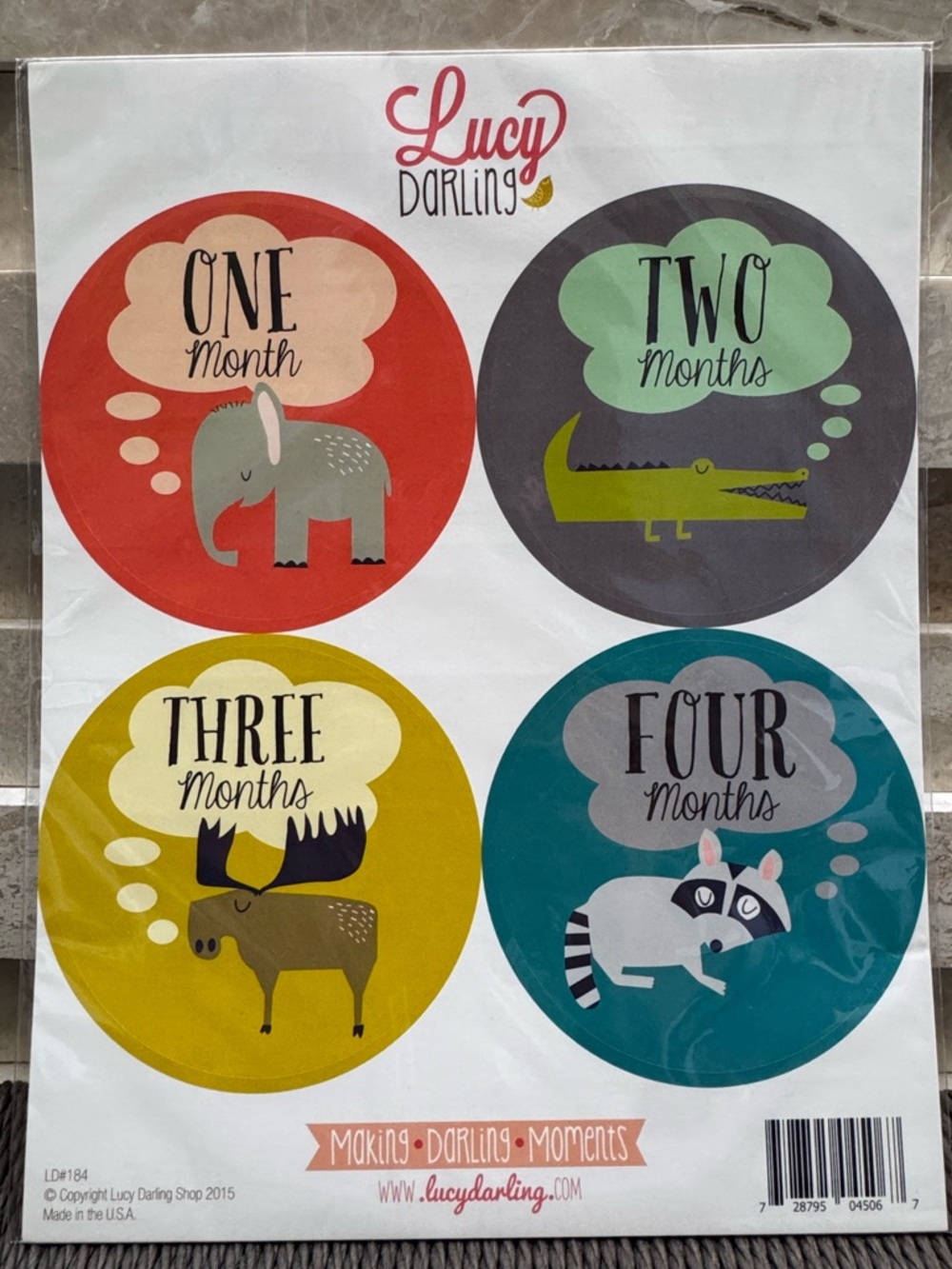 Little Animal Lover Monthly Stickers LUCY DARLING